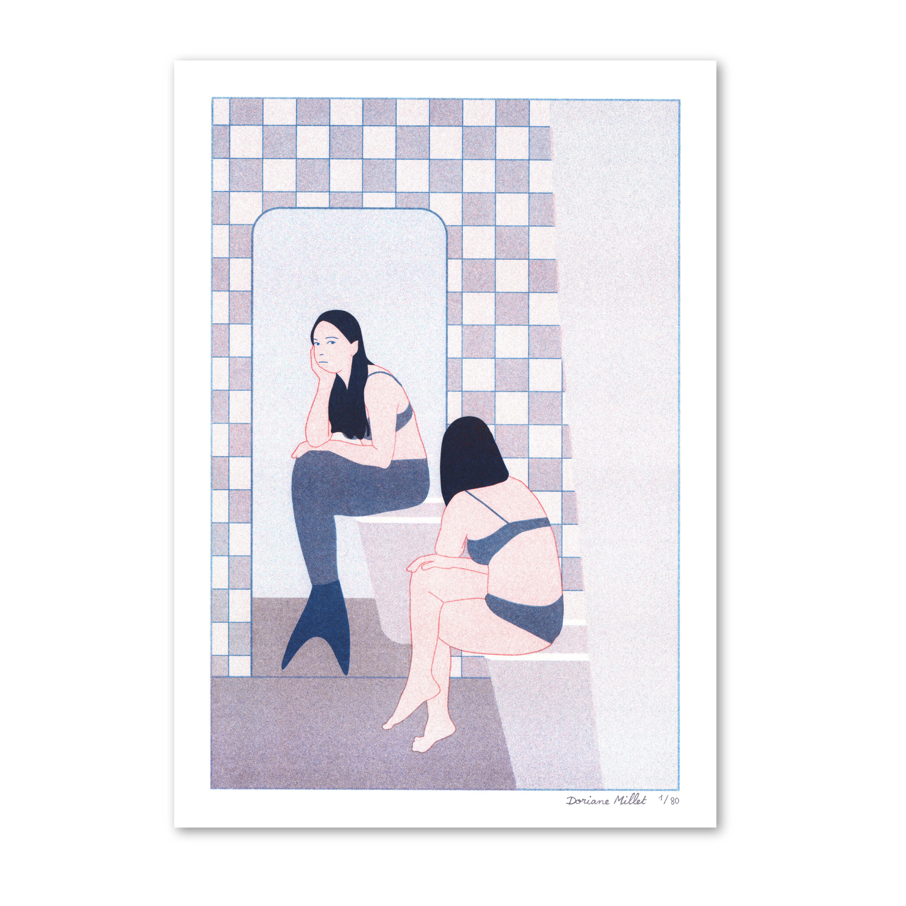 Illustration poster, A4 risography, limited edition