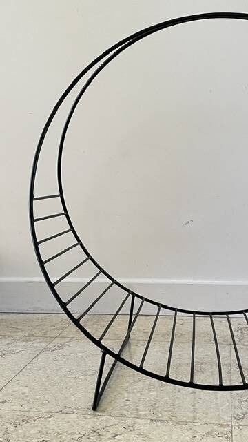 Magazine rack vintage log holder