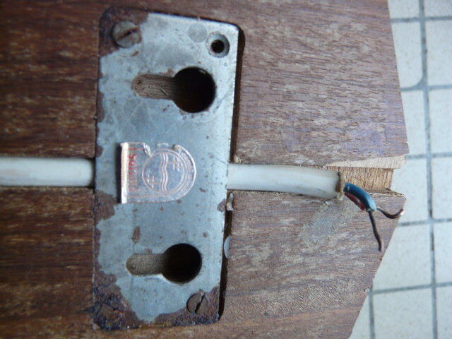 Pair of vintage Philips wood and opaline wall lamps