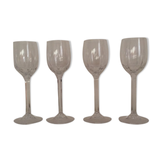 Series of 4 crystal of Arques glasses