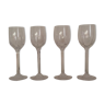 Series of 4 crystal of Arques glasses