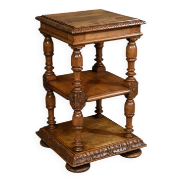 Small Solid Walnut Coffee Table, Louis-Philippe Style – Late 19th Century