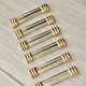 Vintage ribbed silver-plated knife rests Lancel Paris x 6