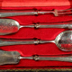 Service of 4 cutlery with silver sweets 201 gr late nineteenth century SB