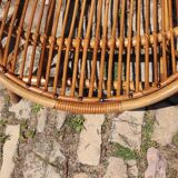 Pair of rattan armchairs Audoux-Minnet style