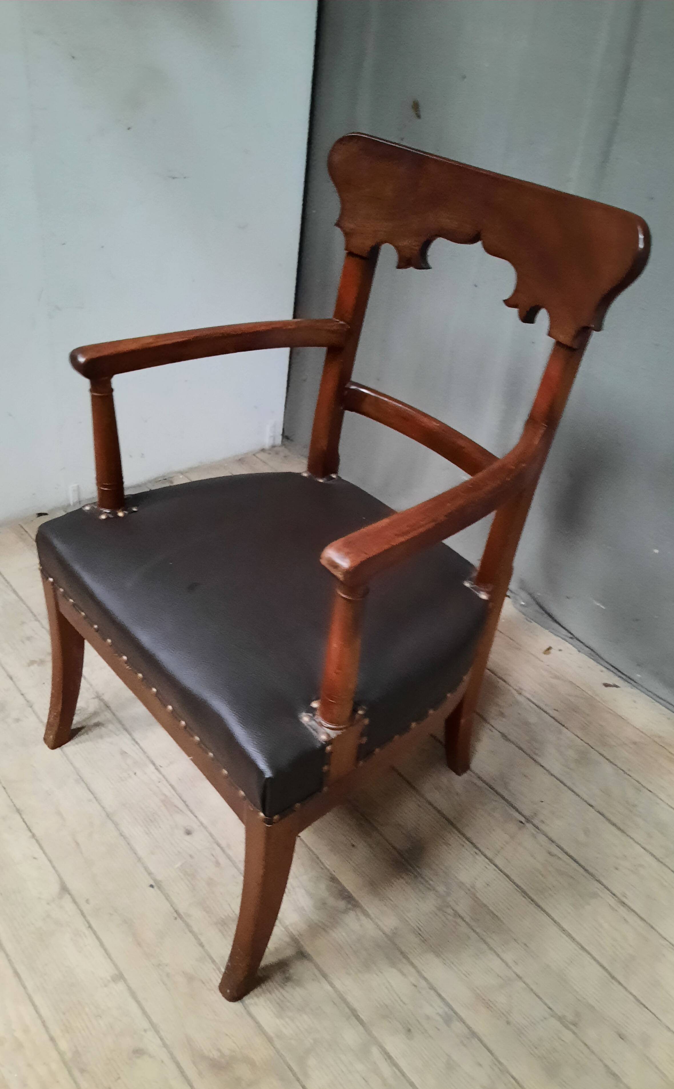Fauteuil de bureau en acajou