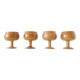 Set of ceramic stemmed glasses 1970
