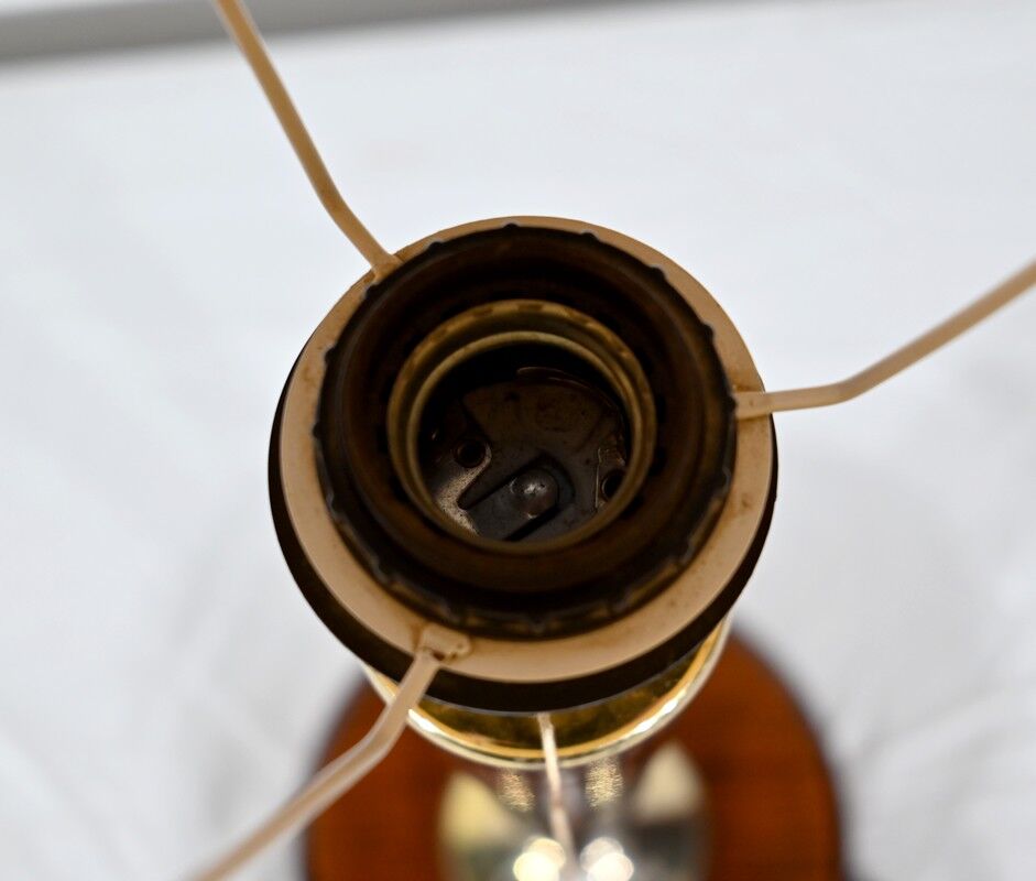 Mahogany and Brass lamp,1950