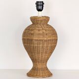 Woven rattan lamp base