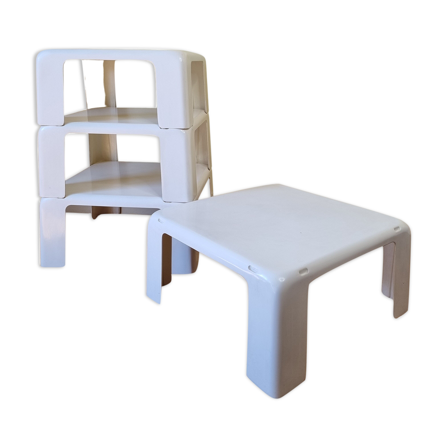 Pull-out coffee tables, "Quattro Gatti" by Mario Bellini for B&B Italia, 60s