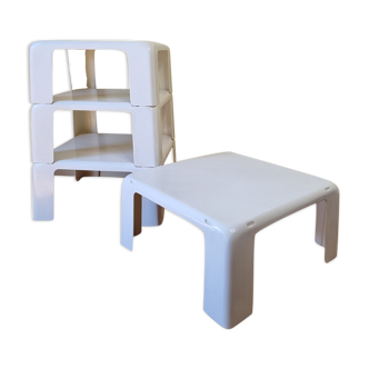 Pull-out coffee tables, "Quattro Gatti" by Mario Bellini for B&B Italia, 60s