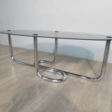 Oval glass coffee table 70