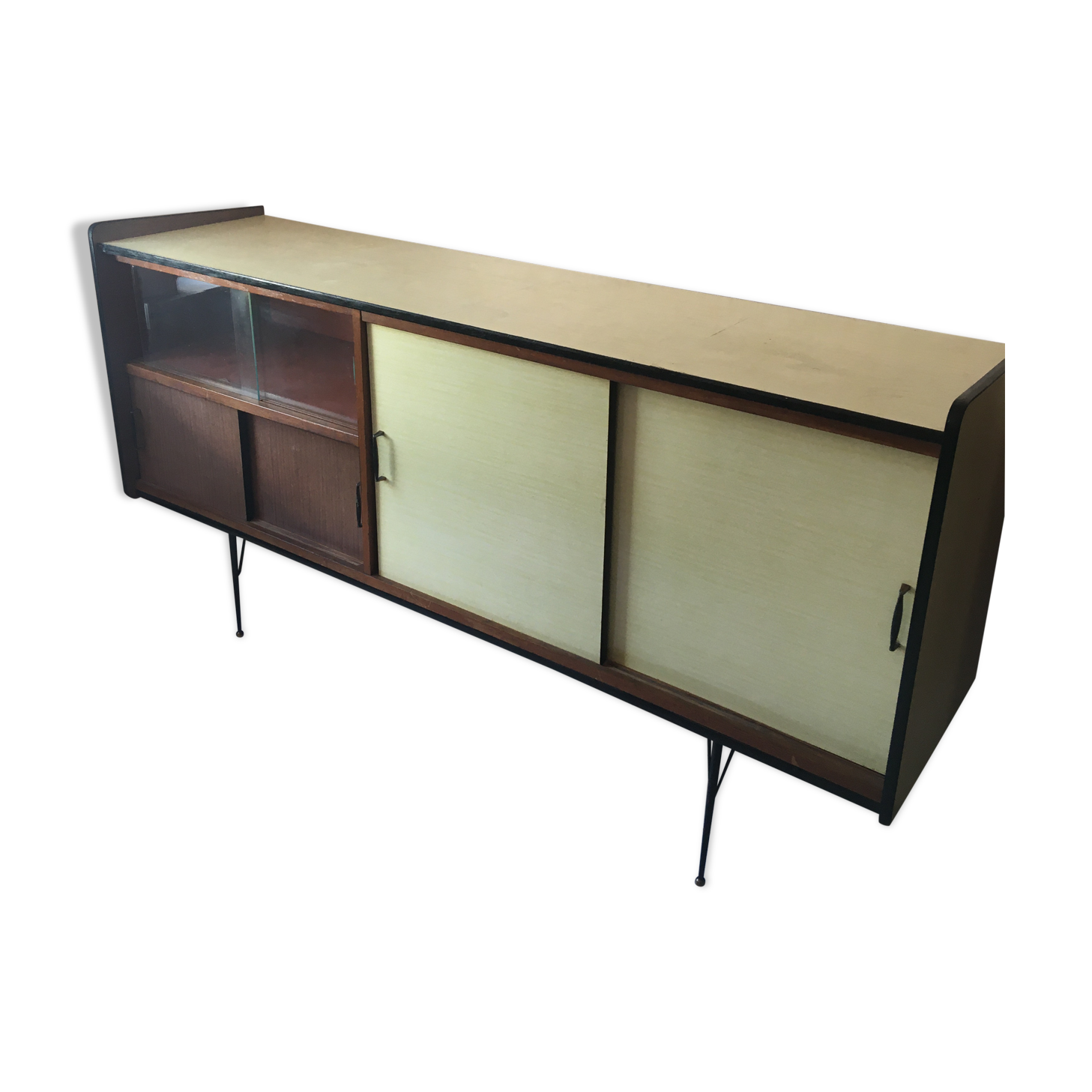 Yellow formica sideboard