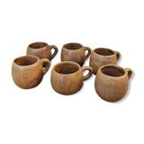Ensemble de 6 shooters en grès