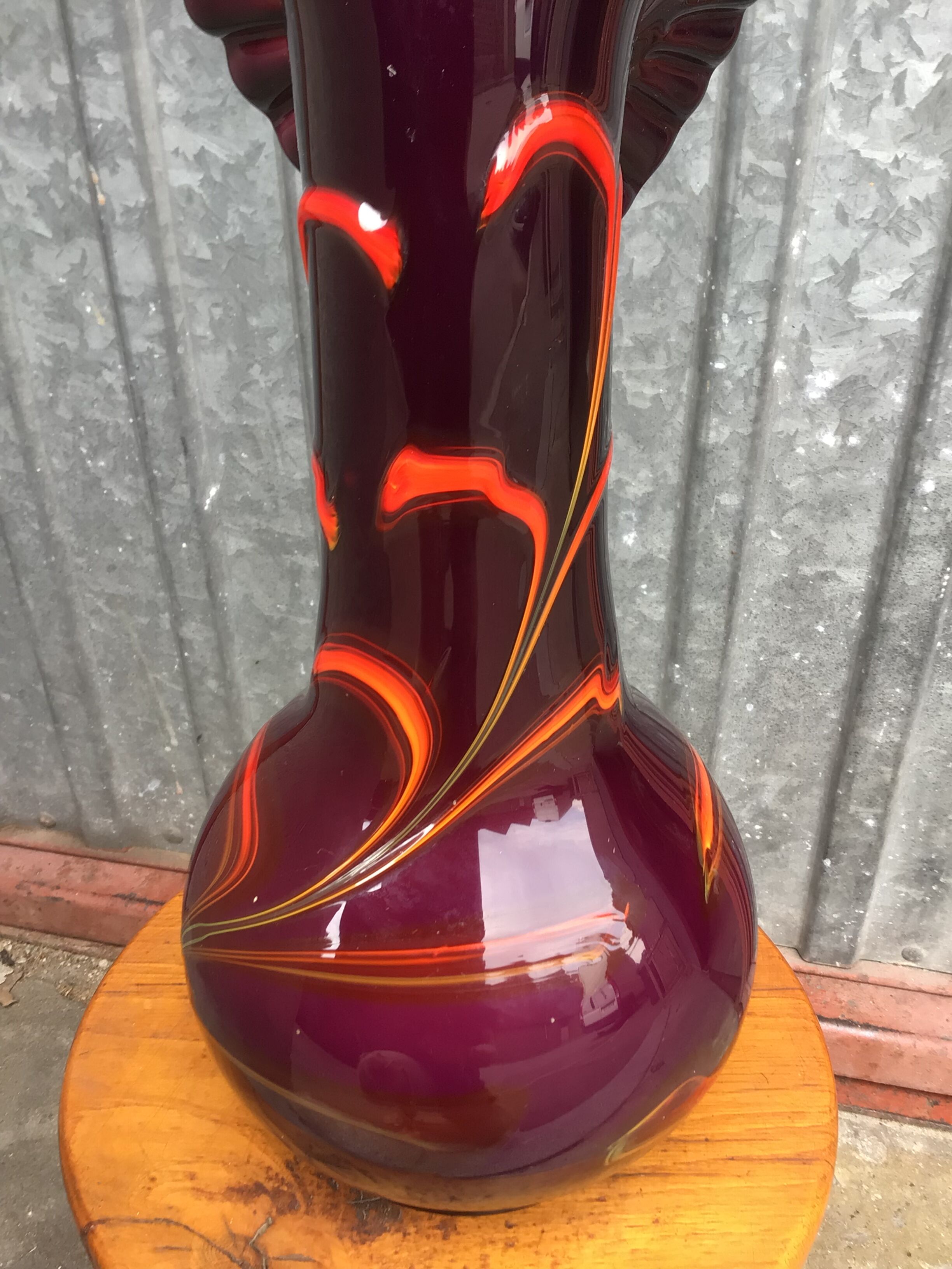 Spectacular Vase Murano vintage Shell 1950 blown