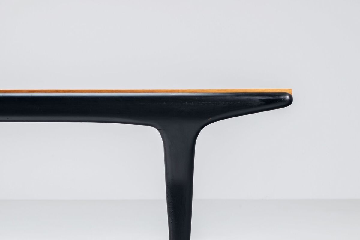 Table à manger T4 Alfred Hendrickx en hêtre Belform Belgique 1958