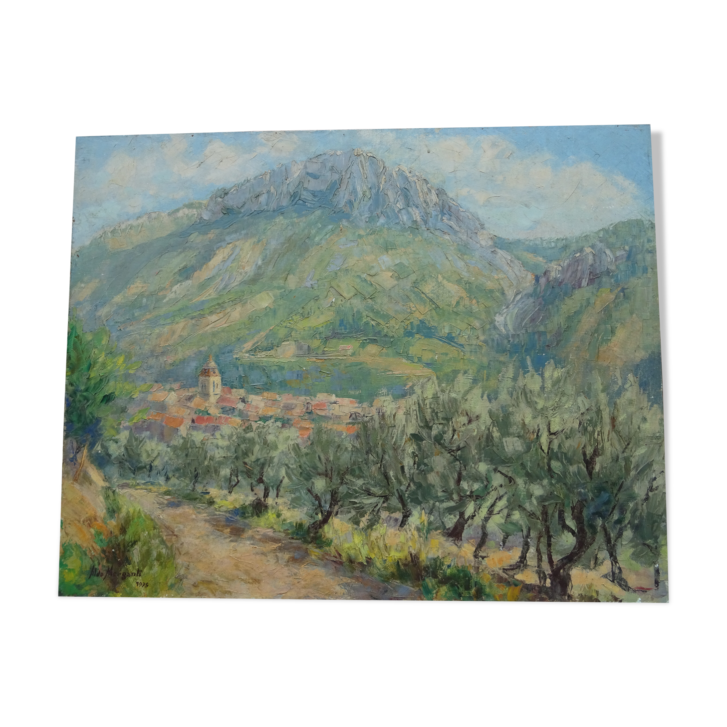 Painting Landscape of Provence Buis les Baronnies Aldo Morganti