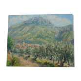 Painting Landscape of Provence Buis les Baronnies Aldo Morganti