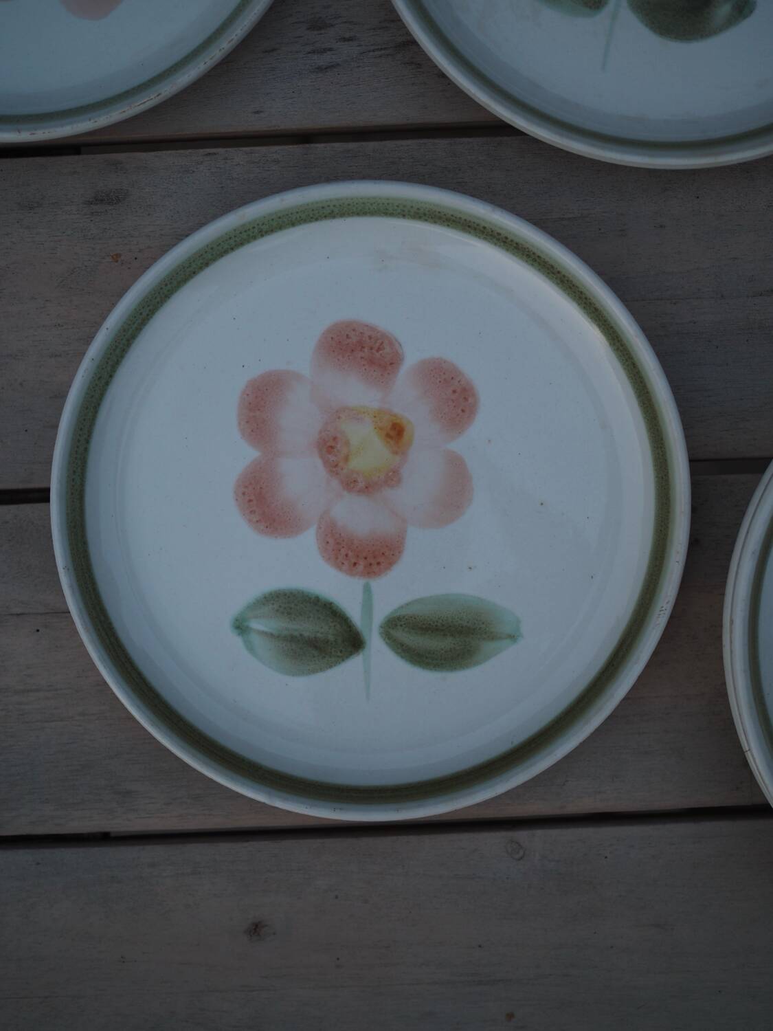 9 Sarreguemines plates, Régine model (Rare)