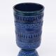 Mid Century Bitossi Aldo Londi Rimini Blue Ashtray Painted in Blu - Green
