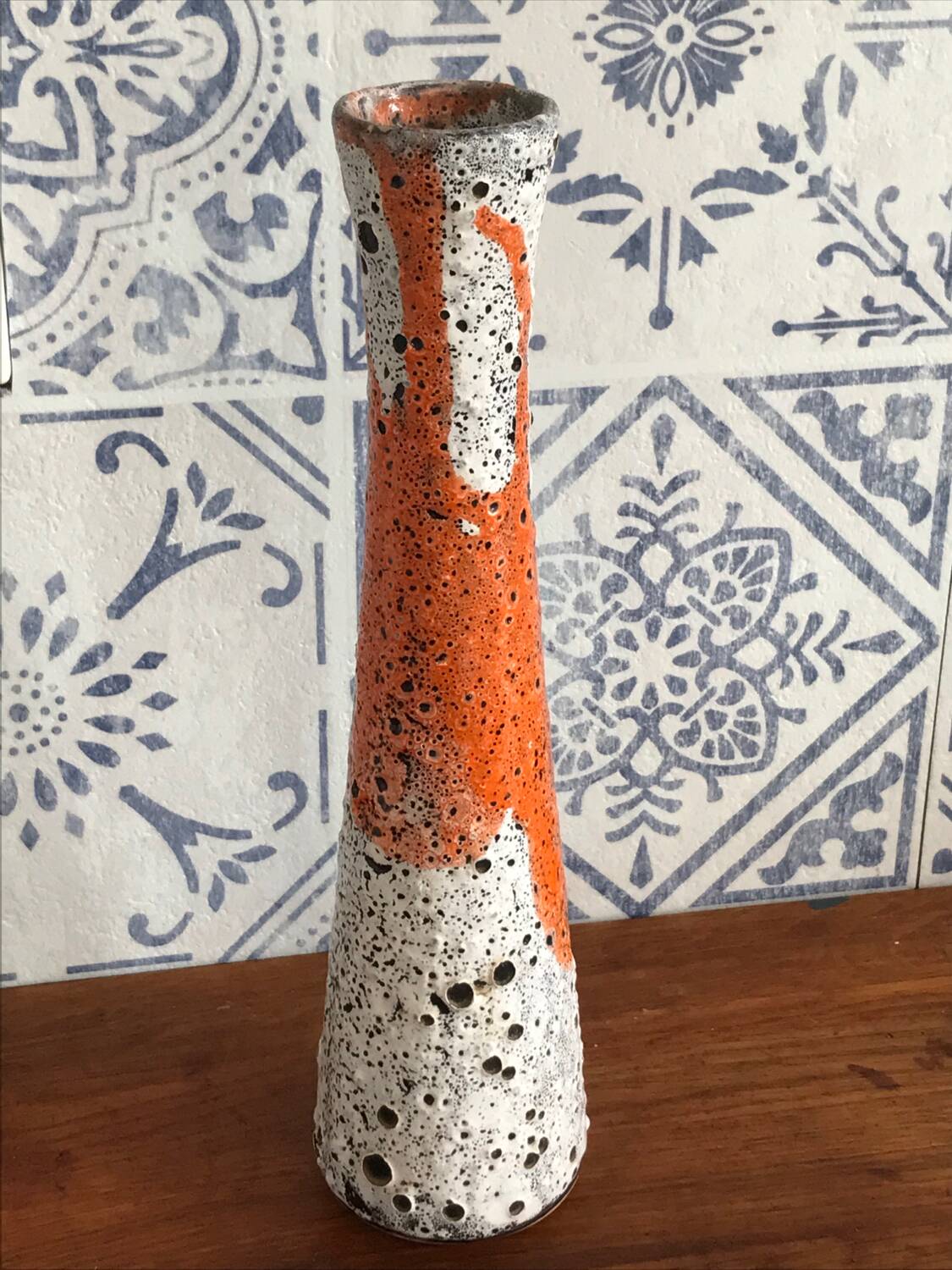 Ceramic soliflore vase from the 60s