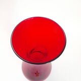 Red vase Monica Bratt for Reijmyre glassworks