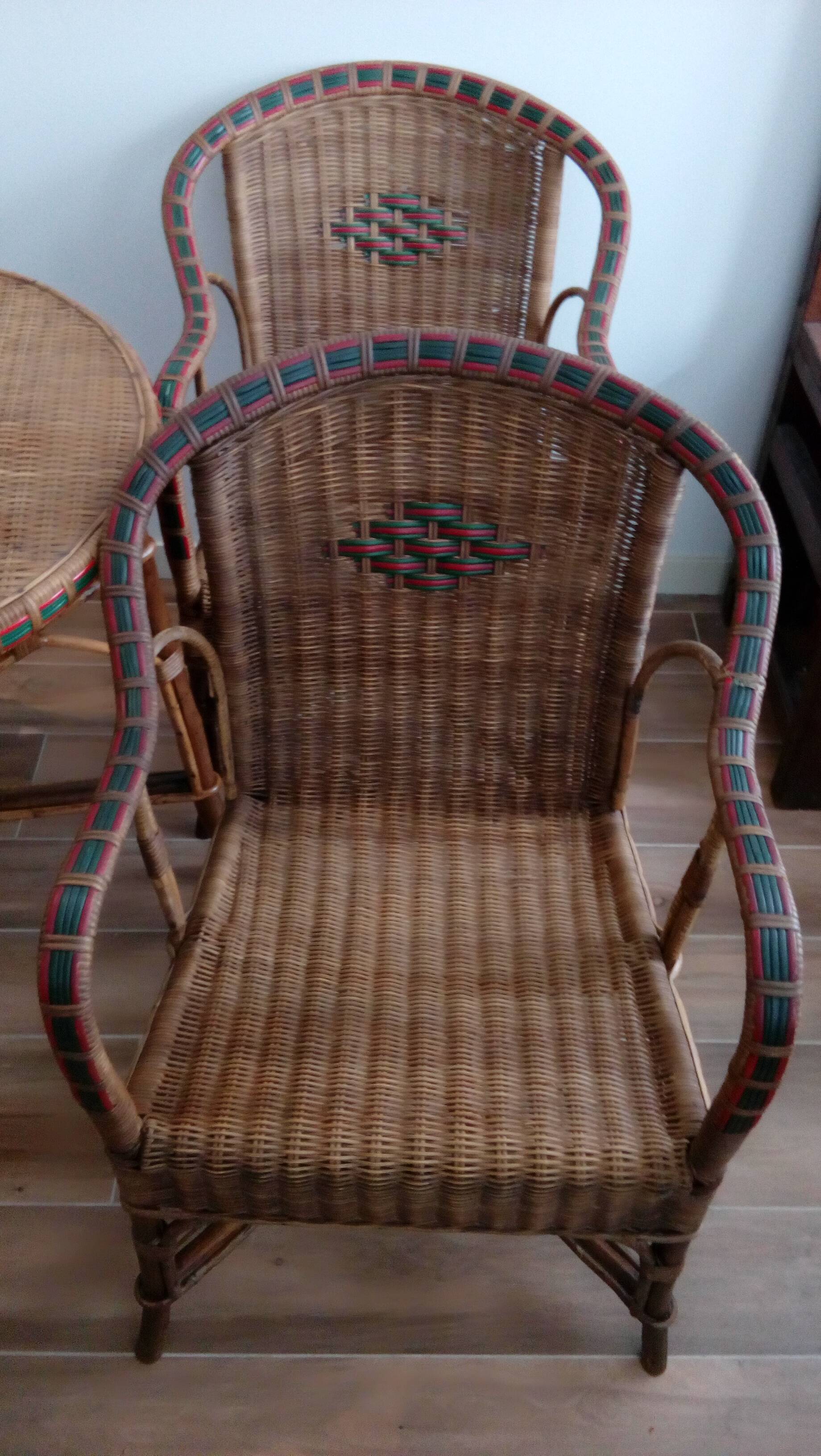 Rattan wicker garden salon rattan year 60