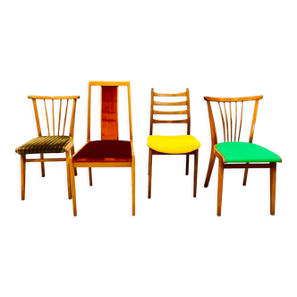 Quatre chaises de salle à manger vintage
