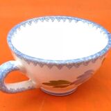 Quimper Keraluc France floral decorated cider bowl cup