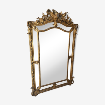 Miroir doré biseauté h 170 cm par 105 cm