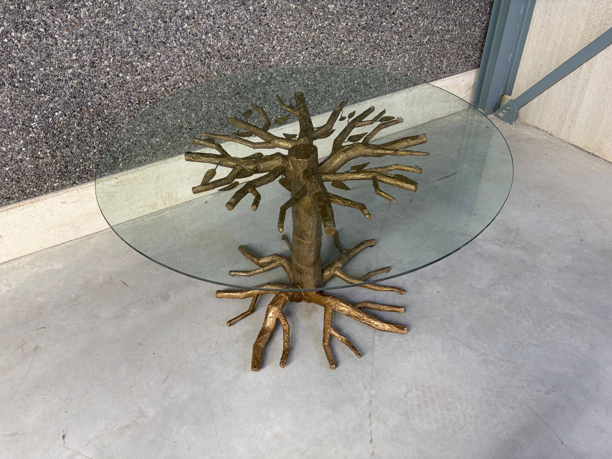 Table à manger en branche d'arbre, années 1980