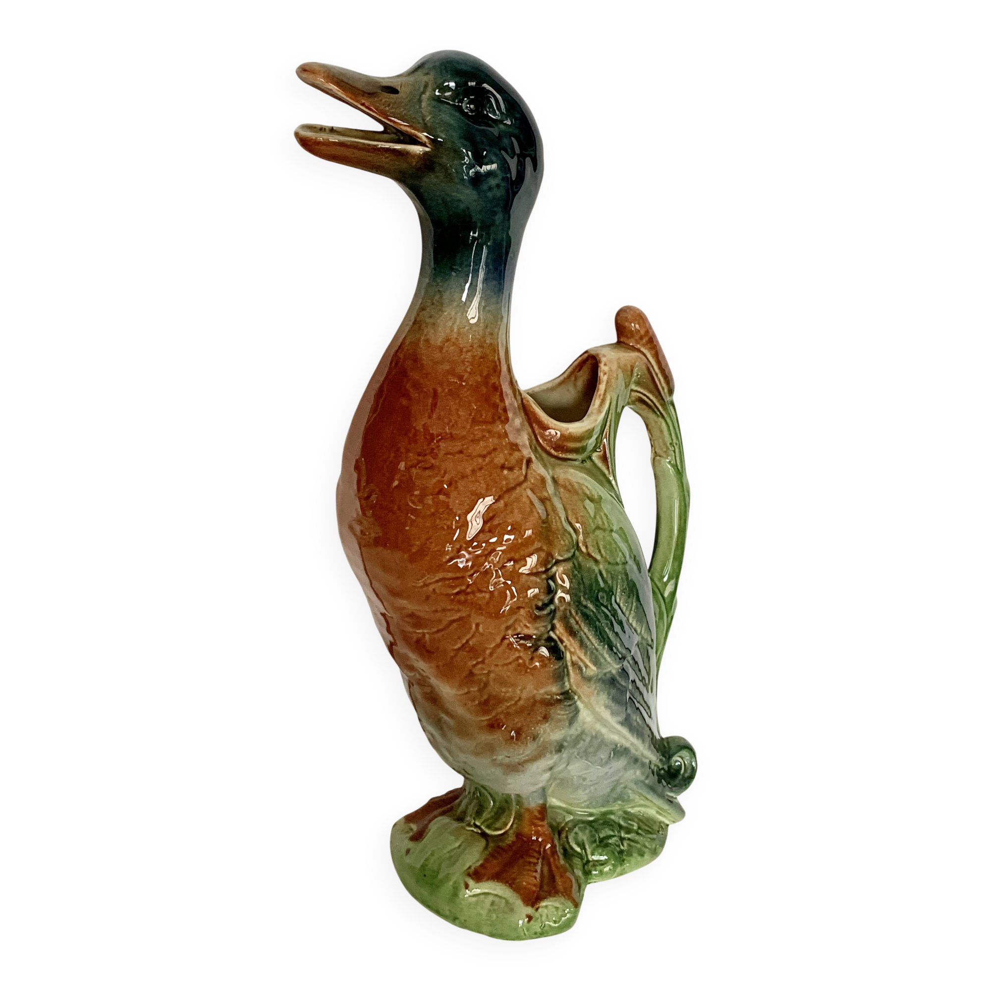 Pichet canard en barbotine de Saint-Clément