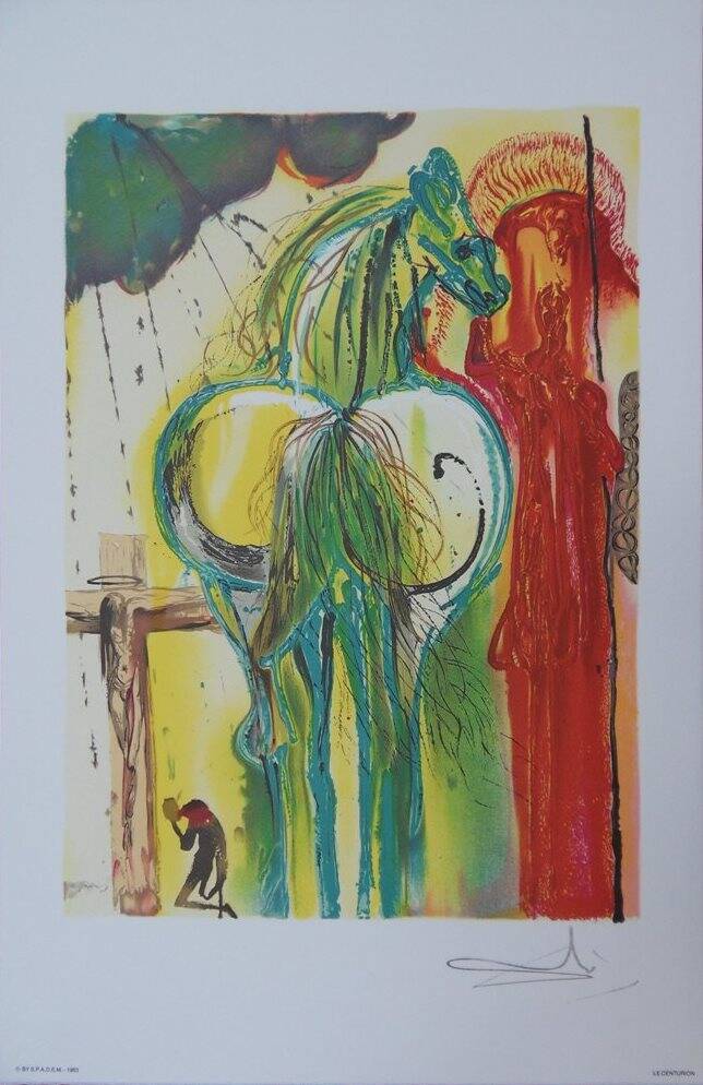 Salvador Dali: Horses, The Centurion - Signed Lithograph
