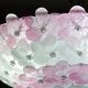 Elegant Murano ceiling light pink flower by Seguso for Venini, Italy