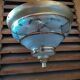 Chandelier support gilded metal art deco globe frosted edging gilded
