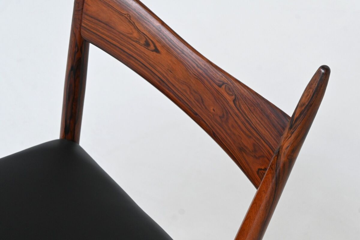 H. Vestervig Eriksen set of nine dining chairs rosewood Tromborg Denmark 1960