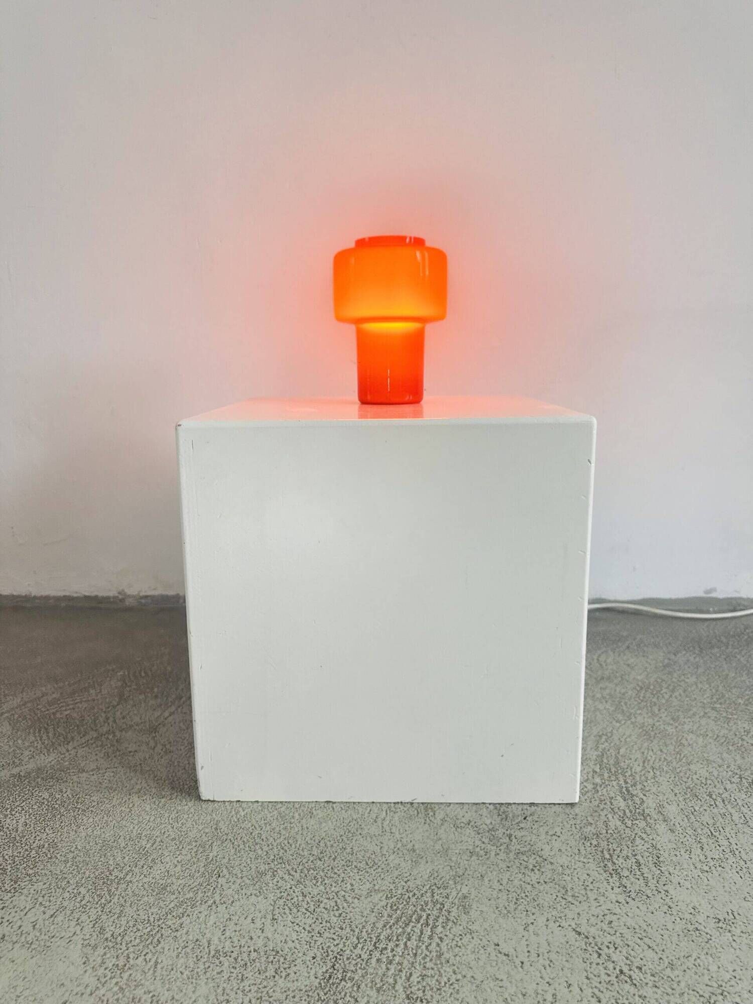 Model 120 Cylindrical Table Lamp By Uno & Östen Kristiansson For Luxus, Sweden 1970S