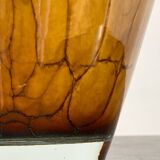 Mouth-blown glass vase.