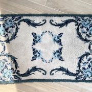 Pure wool blue rug 125x78cm