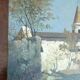 Oil painting on canvas depicting a glimpse of a church - 20th century