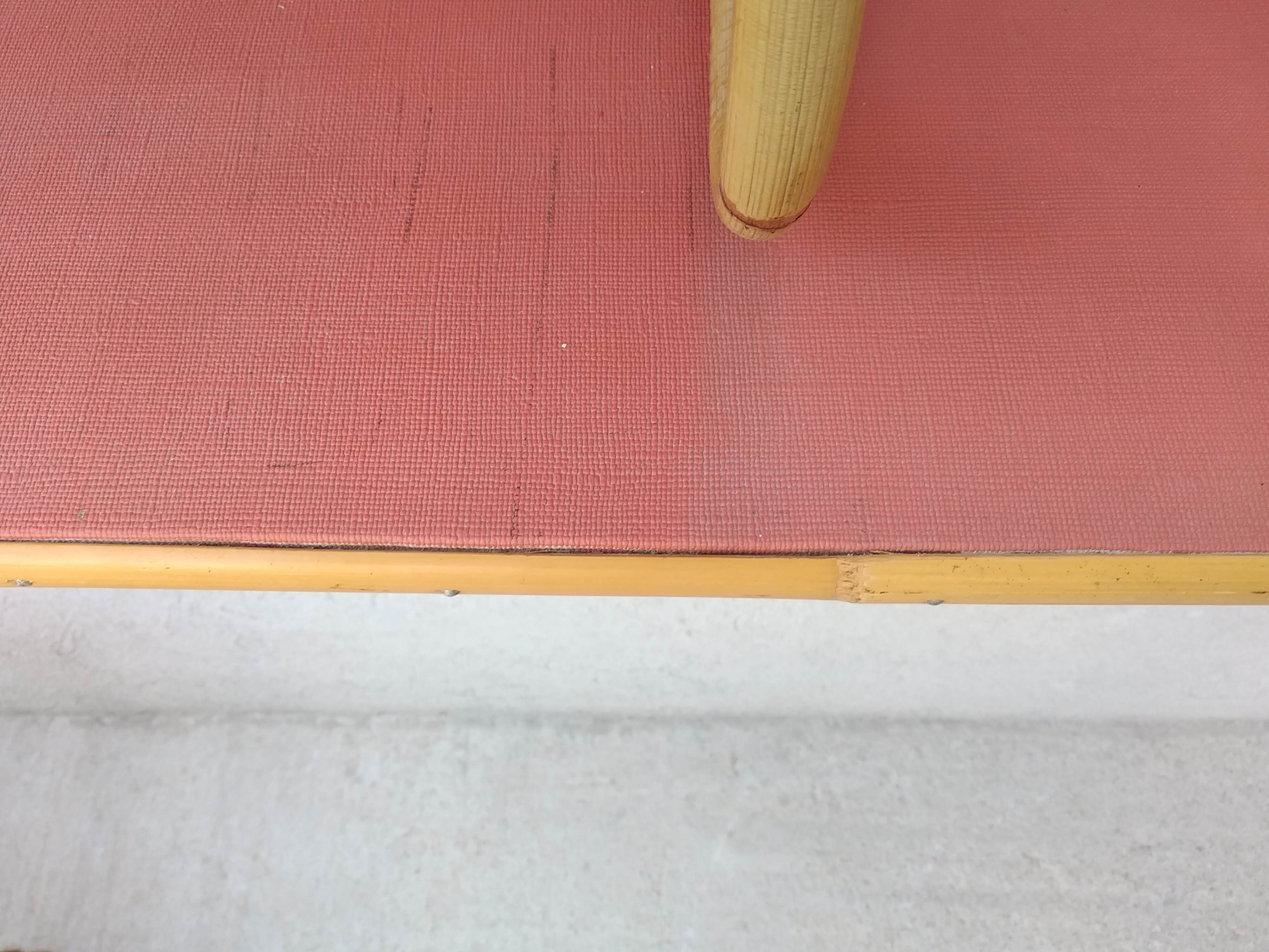 Vintage rattan wall shelf 60s