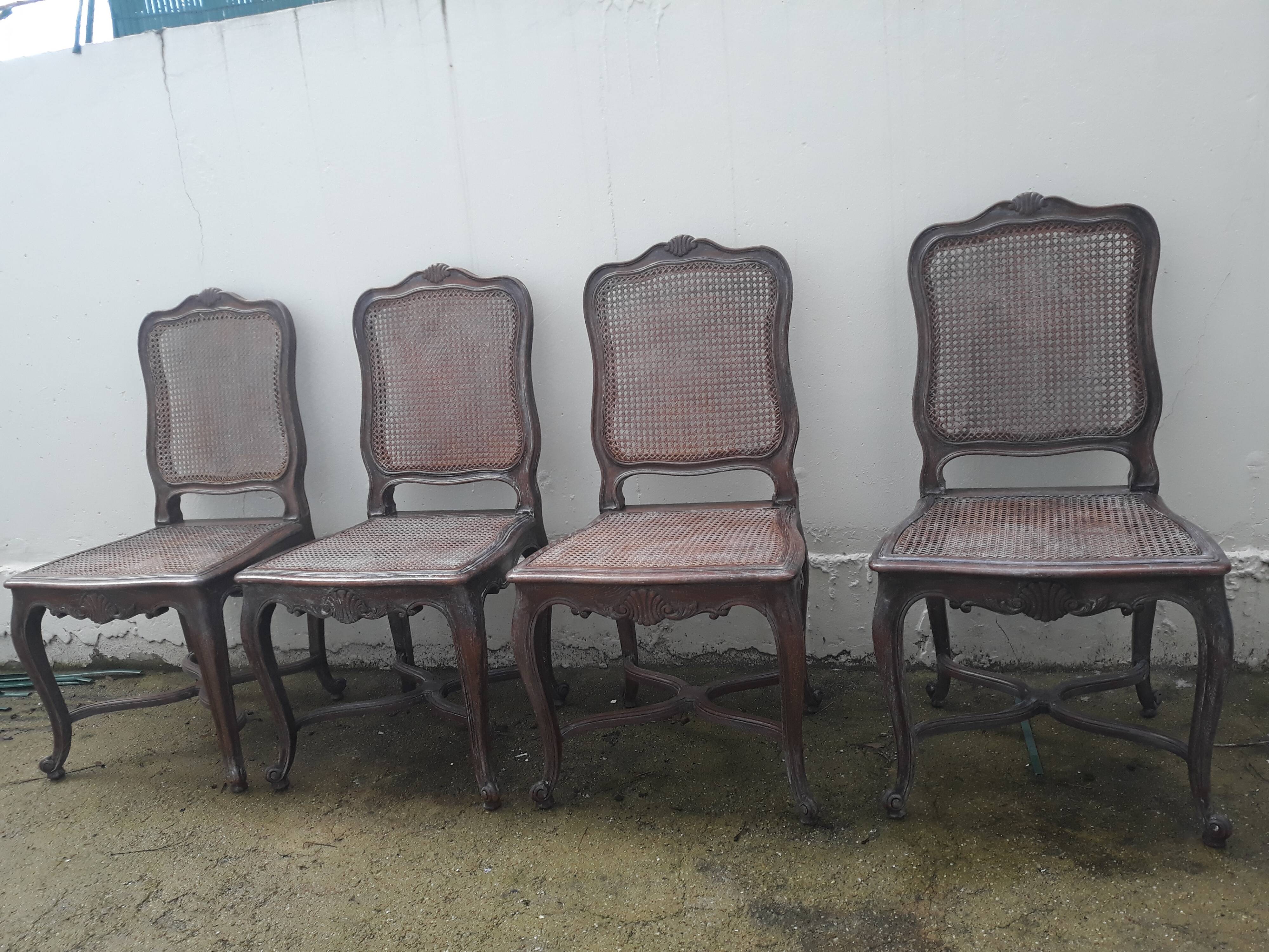 4 regency-style chairs