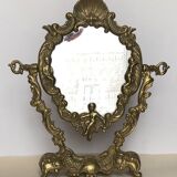 Golden bronze table mirror 30x33cm