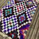 Azilal vintage wool and handmade cotton rug 90x160 cm