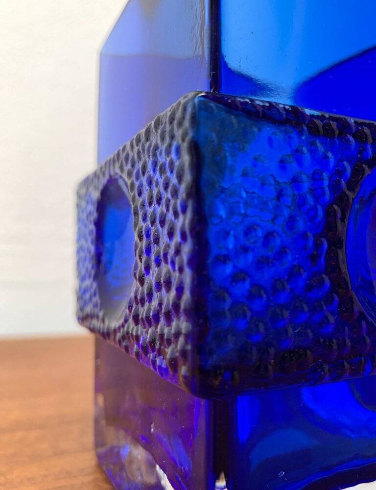 Space Age Glass Block Vase, 1960s