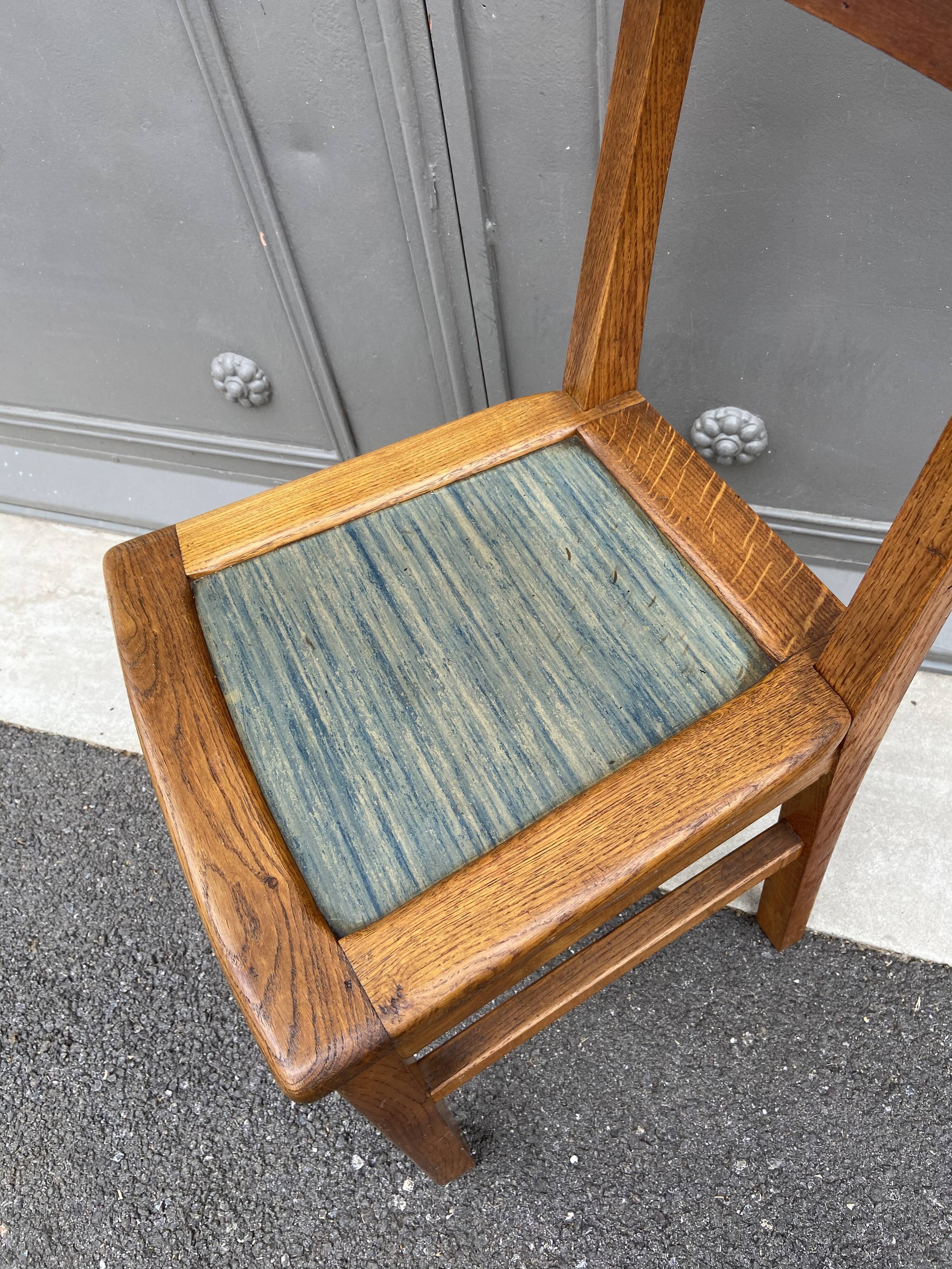 4 chairs wood 1950