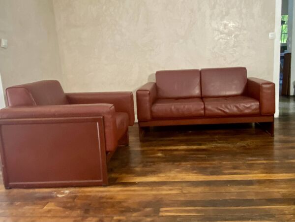 Ensemble canapé 2 places et 1 fauteuil korium km 3/1 de Tito Agnoli pour Ma