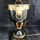 Large baluster lamp - Golden Lions and white and gilded ledleches - Hotel Paris