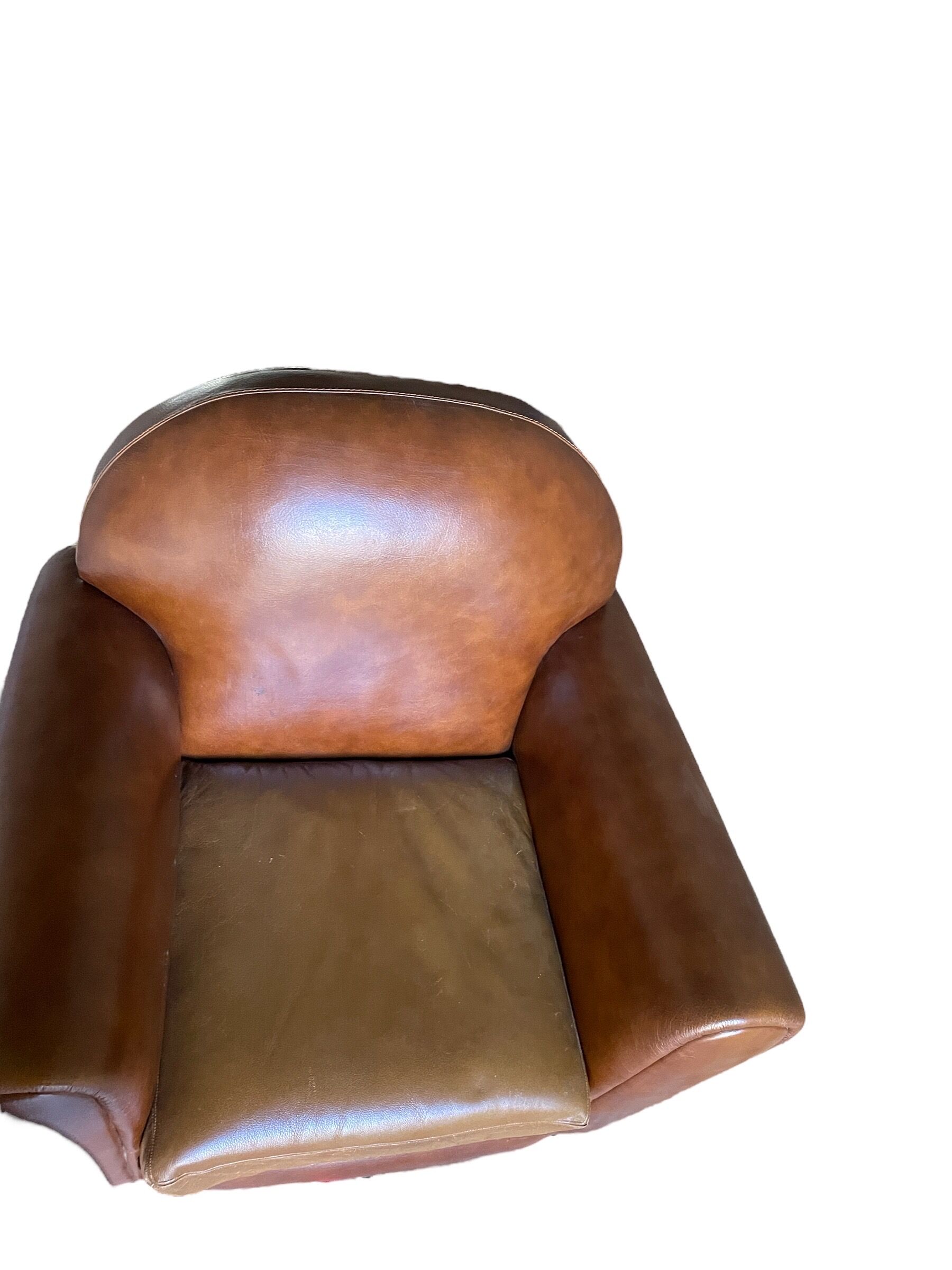 Leather club armchair