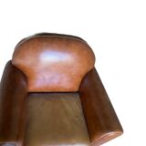 Leather club armchair